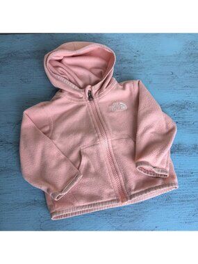 The North Face Baby Glacier Full Zip Hoodie in Light Pink Sz 3-6mo